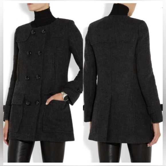 NWOT Isabel Marant Etoile Clifford Double Breasted Pea Coat Size 34 - Picture 3 of 8